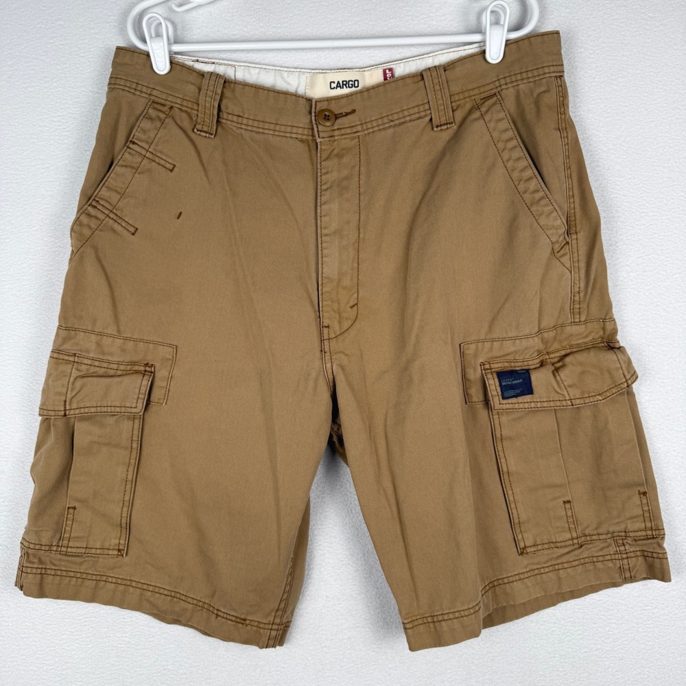 Vtg Levi's Cargo Shorts Mens 36 Utility Workwear Y2K Baggy Skater Streetwear